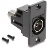 DELOCK inbouwadapter IEC C14 naar F-bus zwart 91195