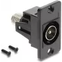 DELOCK inbouwadapter IEC-stekker naar F-bus zwart 91197