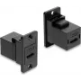 Delock paneelmontage USB 2.0 Type-C bus naar bus kabel, zwart, 0,3 m, 480 Mbps, dubbel afgeschermd 91926