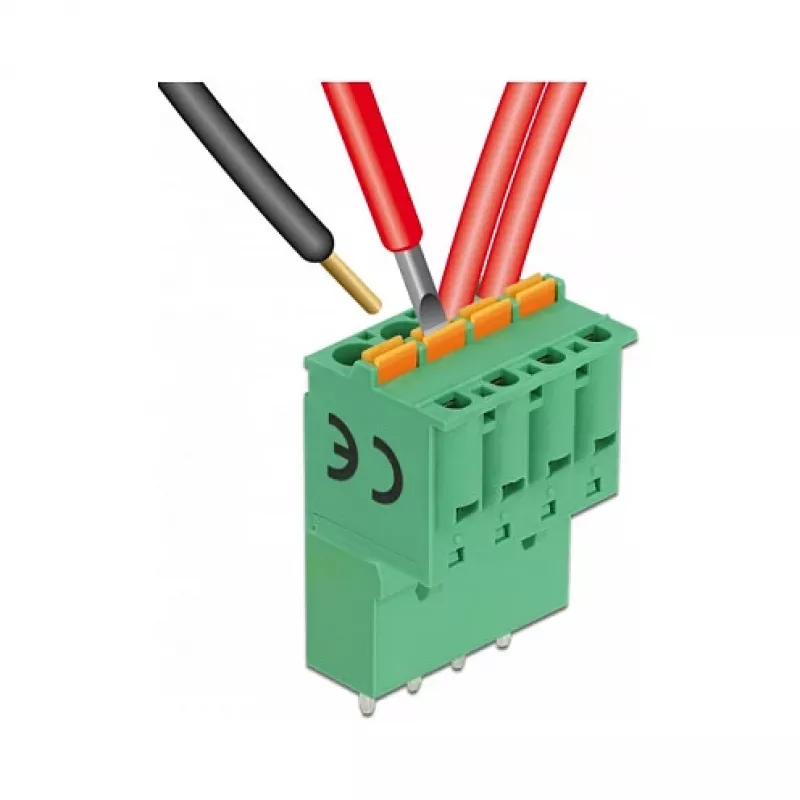 Delock PCB-aansluitklemmen set 4-polig 5,08 mm rastermaat verticaal (66501)