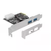 Delock PCI Express x1 kaart naar 2 x USB 3.2 Gen 1 Type-A, low-profile