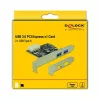 Delock PCI Express x1 kaart naar 2 x USB 3.2 Gen 1 Type-A, low-profile