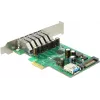 Delock PCI Express x1-kaart naar 6 x externe + 1 x interne USB 3.0
