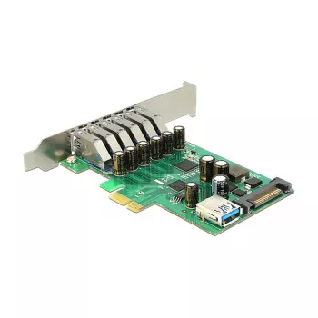 Delock PCI Express x1-kaart naar 6 x externe + 1 x interne USB 3.0