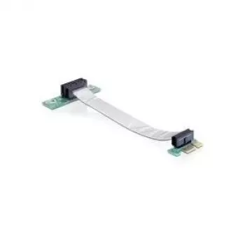 Delock PCI Express x1 naar x1 riser-kaart met flexibele kabel, 13 cm, links uitgelijnd