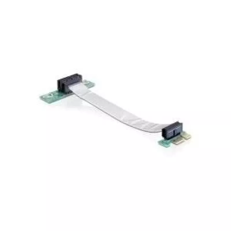 Delock PCI Express x1 naar x1 riser-kaart met flexibele kabel, 13 cm, links uitgelijnd