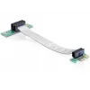 Delock PCI Express x1 naar x1 riser-kaart met flexibele kabel, 13 cm, links uitgelijnd