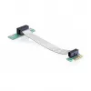 Delock PCI Express x1 naar x1 riser-kaart met flexibele kabel, 13 cm, links uitgelijnd