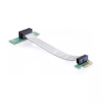 Delock PCI Express x1 naar x1 riser-kaart met flexibele kabel, 13 cm, links uitgelijnd