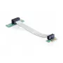 Delock PCI Express x1 naar x1 riser-kaart met flexibele kabel, 13 cm, links uitgelijnd