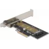 Delock PCI Express x4 kaart naar 1 x interne NVMe M.2 Key M 80 mm - Low Profile formaat 90047