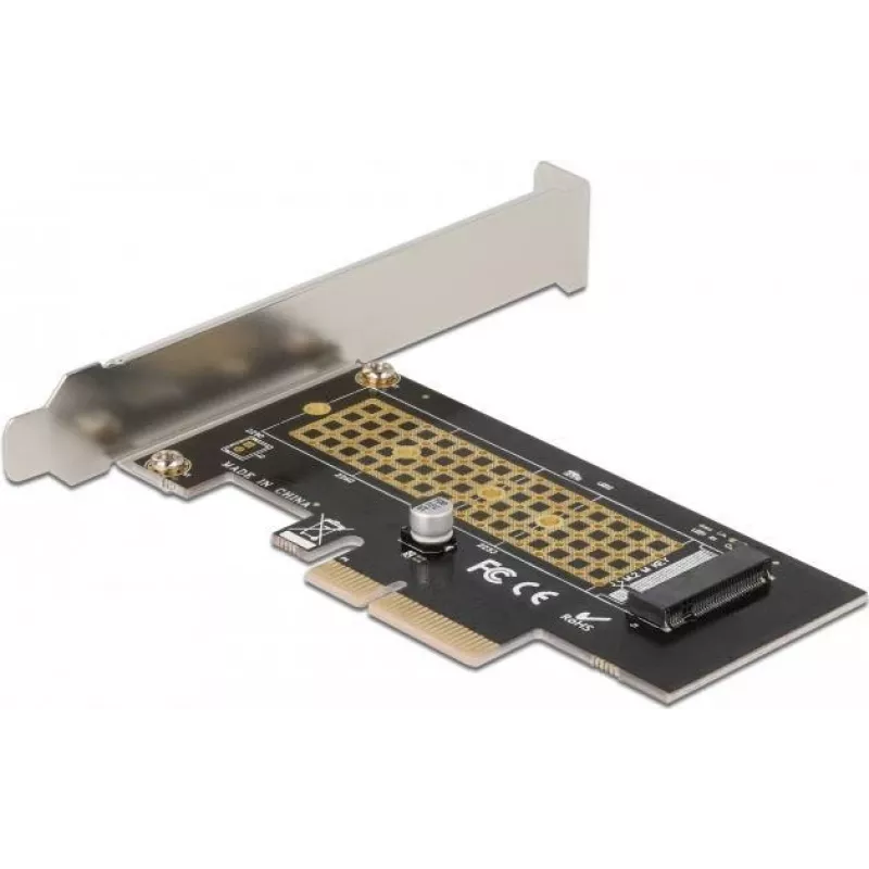 Delock PCI Express x4 kaart naar 1 x interne NVMe M.2 Key M 80 mm - Low Profile formaat 90047