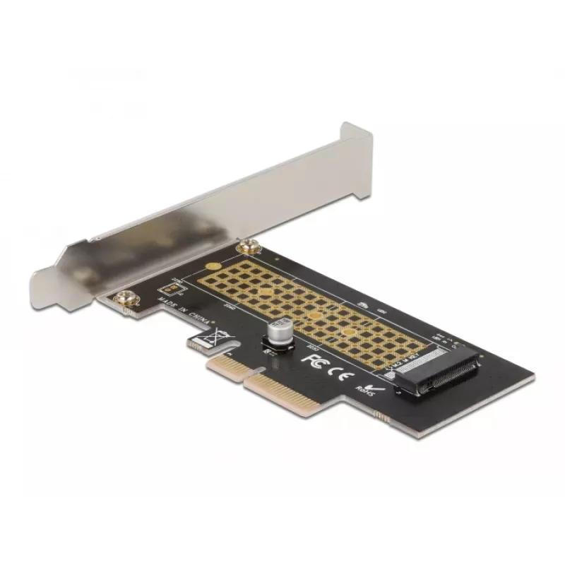 Delock PCI Express x4 kaart naar 1 x interne NVMe M.2 Key M 80 mm - Low Profile formaat 90047