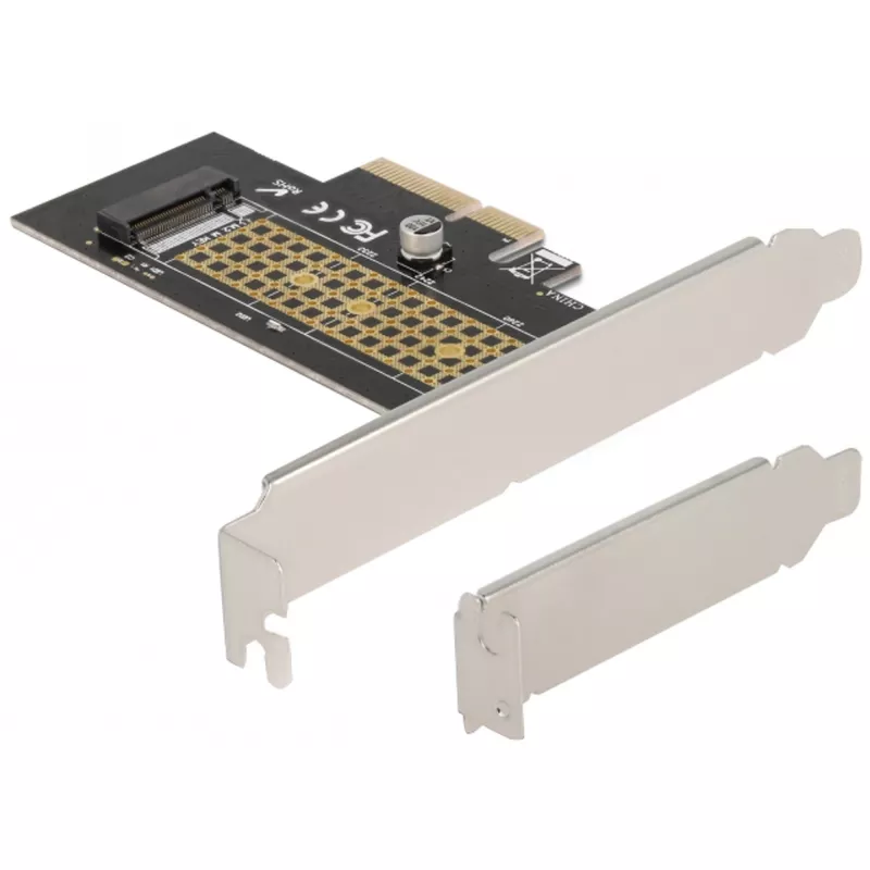 Delock PCI Express x4 kaart naar 1 x interne NVMe M.2 Key M 80 mm - Low Profile formaat 90047
