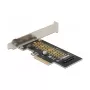 Delock PCI Express x4 kaart naar 1 x interne NVMe M.2 Key M 80 mm - Low Profile formaat 90047
