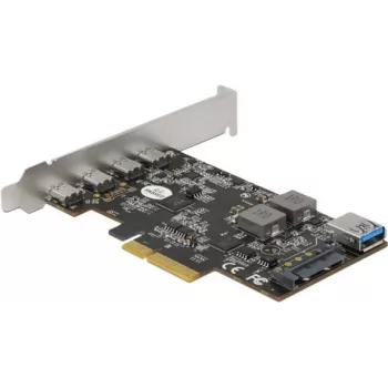 Delock PCI Express x4 kaart naar 4 x USB Type-C + 1 x USB Type-A - SuperSpeed USB 10 Gbps - low profile formaat, USB-controller