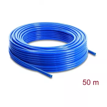 Delock pneumatische slang 8 x 5 mm AD x ID 50 m rol blauw PU
