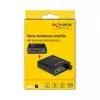 Delock draagbare stereo-hoofdtelefoonversterker met twee uitgangen en basversterking