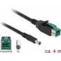 Delock Powered USB-kabel - USB PlusPower (12V) stekker naar DC 2,1/5,5mm stekker - 12V - 4m - zwart
