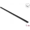 Delock PVC zelfklevend geribbeld kantbeschermingsprofiel 25 x 25 mm, 1 m, zwart 18490