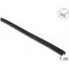 Delock PVC zelfklevend geribbeld kantbeschermingsprofiel 35 x 35 mm, 1 m, zwart 18491