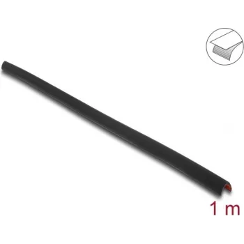 Delock PVC zelfklevend geribbeld kantbeschermingsprofiel 35 x 35 mm, 1 m, zwart 18491