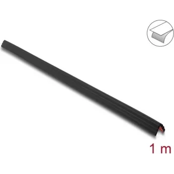 Delock PVC zelfklevend geribbeld kantbeschermingsprofiel, 40 x 40 mm, 1 m, zwart 18492