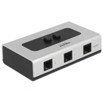 Delock RJ11 2-poorts handmatige bidirectionele switch