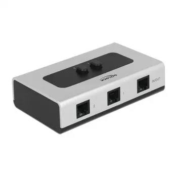 Delock RJ11 2-poorts handmatige bidirectionele switch