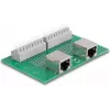 Delock RJ45 2 x bus naar 2 x klemmenblok met drukknop voor DIN-rail (66994)