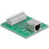 Delock RJ45 bus naar klemmenblok met drukknop voor DIN-rail 66992