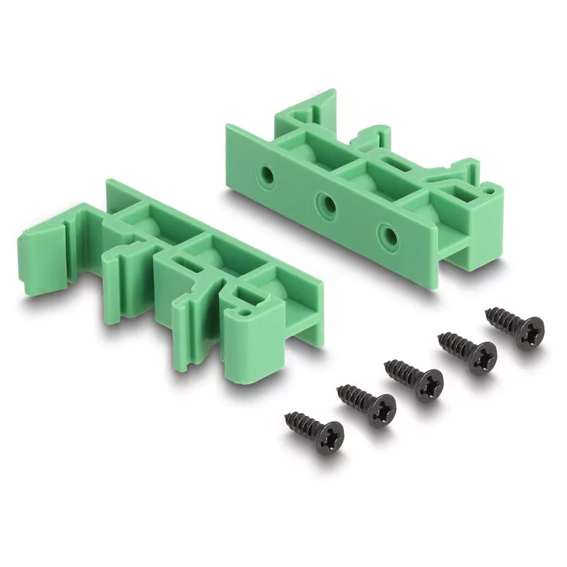 Delock RJ45 bus naar klemmenblok met drukknop voor DIN-rail 66992