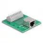Delock RJ45 bus naar klemmenblok met drukknop voor DIN-rail 66992