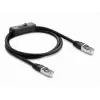 Delock RJ45 patchkabel Cat.6 F/UTP 1 m zwart met schakelaar