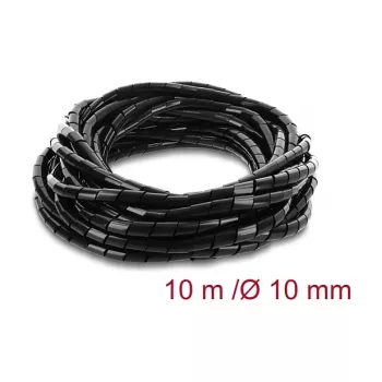 Delock spiraalslang 10 mm diameter 10 m zwart