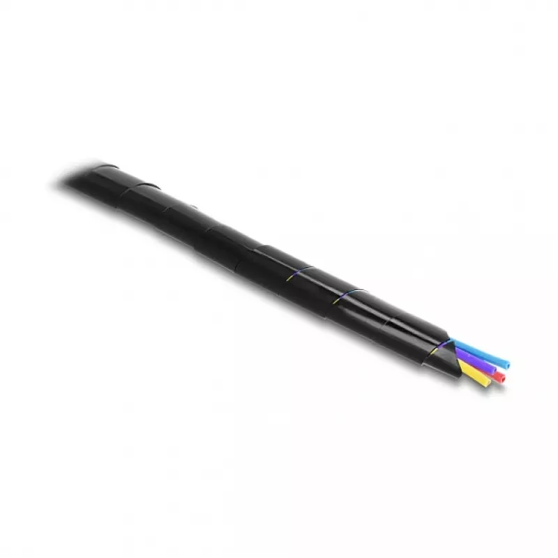 Delock spiraalslang 15 mm diameter 10 m zwart