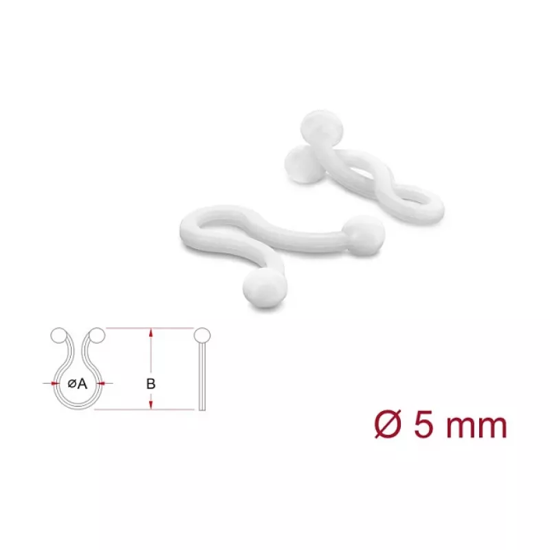 Delock spiraalslang 5 mm transparant, 100 stuks