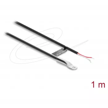 Delock temperatuursensor-kabel M4 met 2 open kabeleinden, PVC rond, B25/85 3435K, 1 m