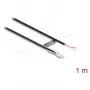 Delock temperatuursensor-kabel M4 met 2 open kabeleinden, PVC rond, B25/85 3435K, 1 m