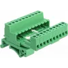 DELOCK klemmenblok-set voor DIN-rail 10-polig met 5,08 mm rastermaat haaks