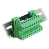 DELOCK klemmenblok-set voor DIN-rail 10-polig met 5,08 mm rastermaat haaks