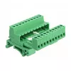 DELOCK klemmenblok-set voor DIN-rail 10-polig met 5,08 mm rastermaat haaks