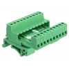 DELOCK klemmenblok-set voor DIN-rail 10-polig met 5,08 mm rastermaat haaks
