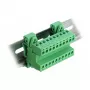 DELOCK klemmenblok-set voor DIN-rail 10-polig met 5,08 mm rastermaat haaks
