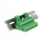 DELOCK klemmenblokset voor DIN-rail 10-polig met schroefvergrendeling