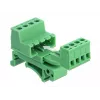 DeLOCK klemmenblokset voor DIN-rail 4-polig met 5,08 mm rastermaat haaks