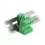 DeLOCK klemmenblokset voor DIN-rail 4-polig met 5,08 mm rastermaat haaks
