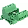 Delock klemmenblokset voor DIN-rail 6-polig met 5,08 mm rastermaat haaks