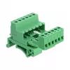 Delock klemmenblokset voor DIN-rail 6-polig met 5,08 mm rastermaat haaks