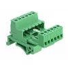 Delock klemmenblokset voor DIN-rail 6-polig met 5,08 mm rastermaat haaks